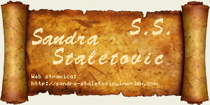 Sandra Staletović vizit kartica